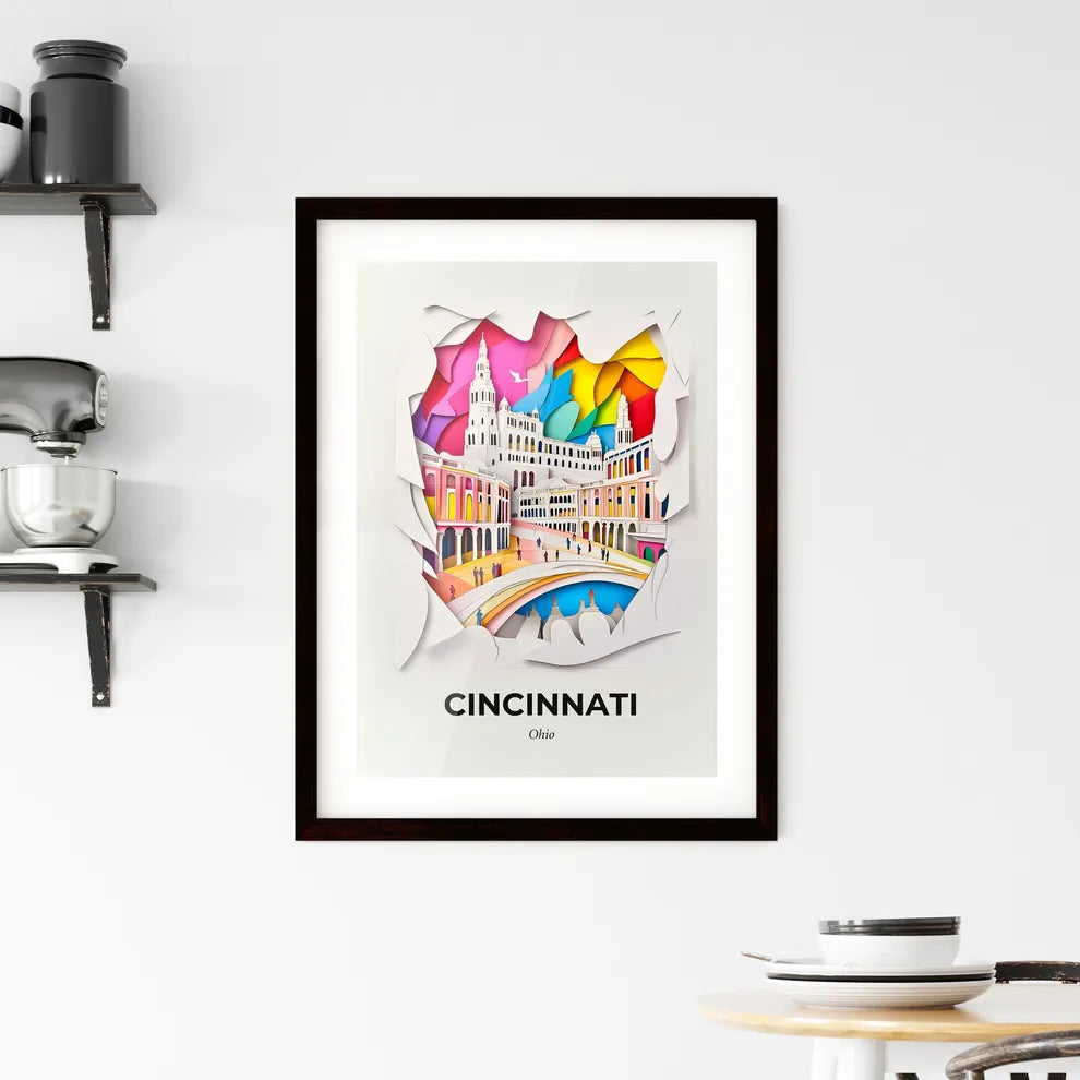 Vivid Cincinnati, Ohio, Framed Wall Art
