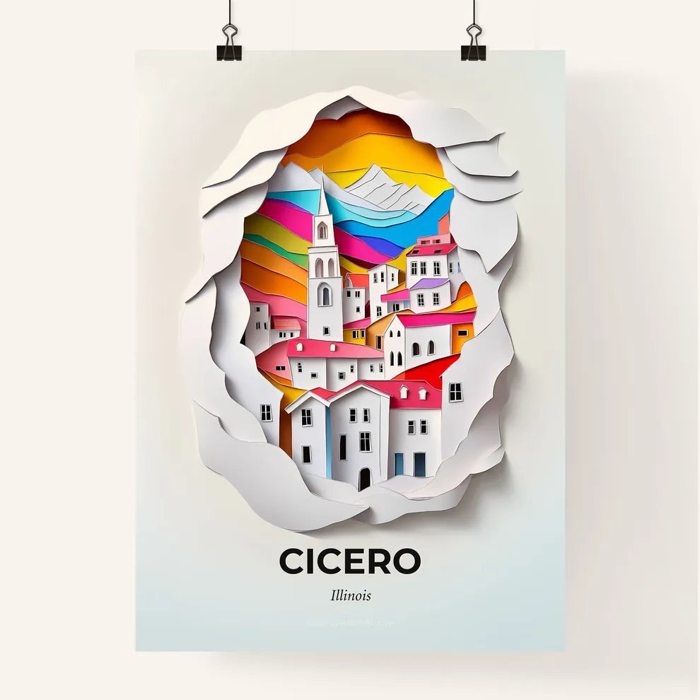 Vivid Cicero, Illinois, Colorful Poster