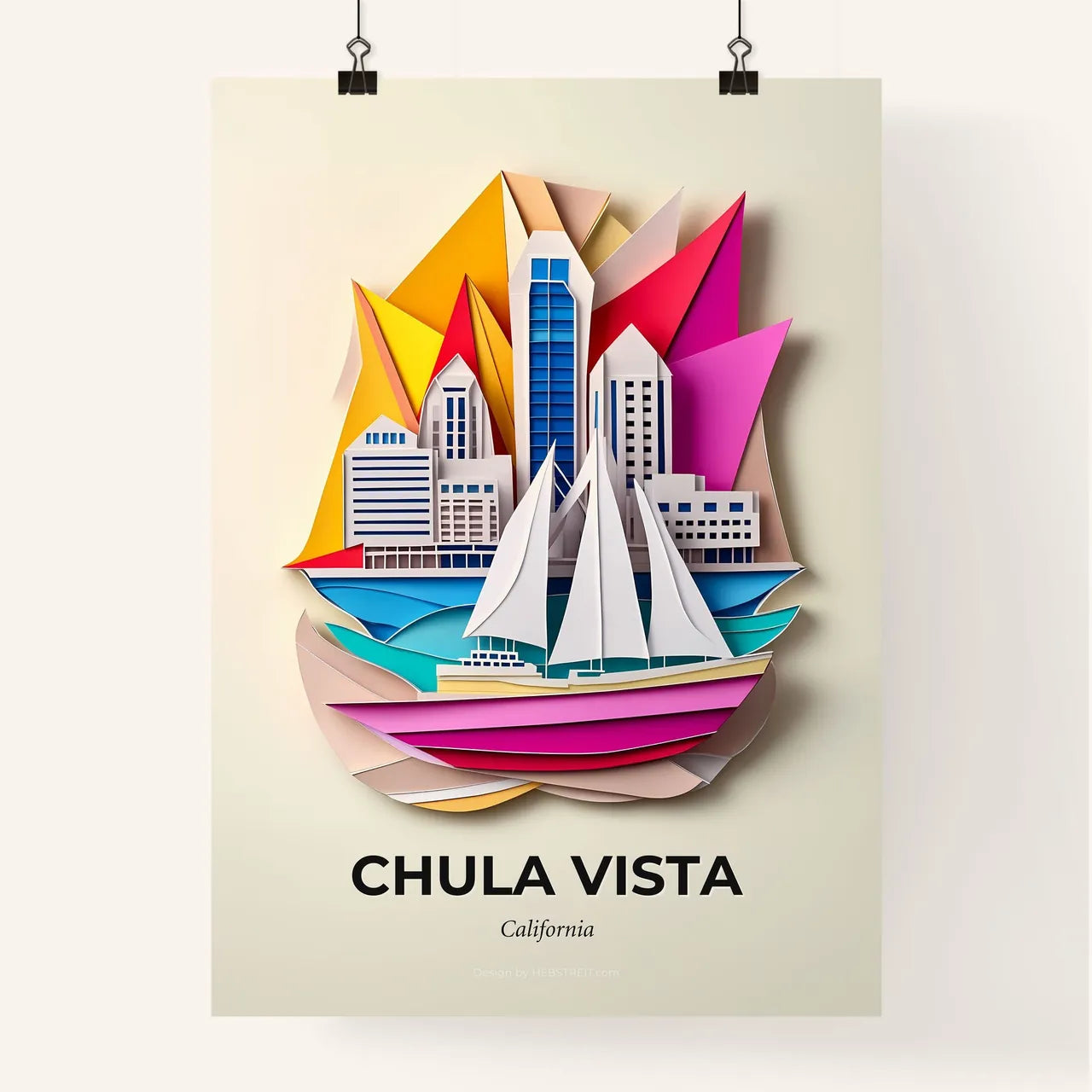 Vivid Chula Vista, California, Colorful Poster