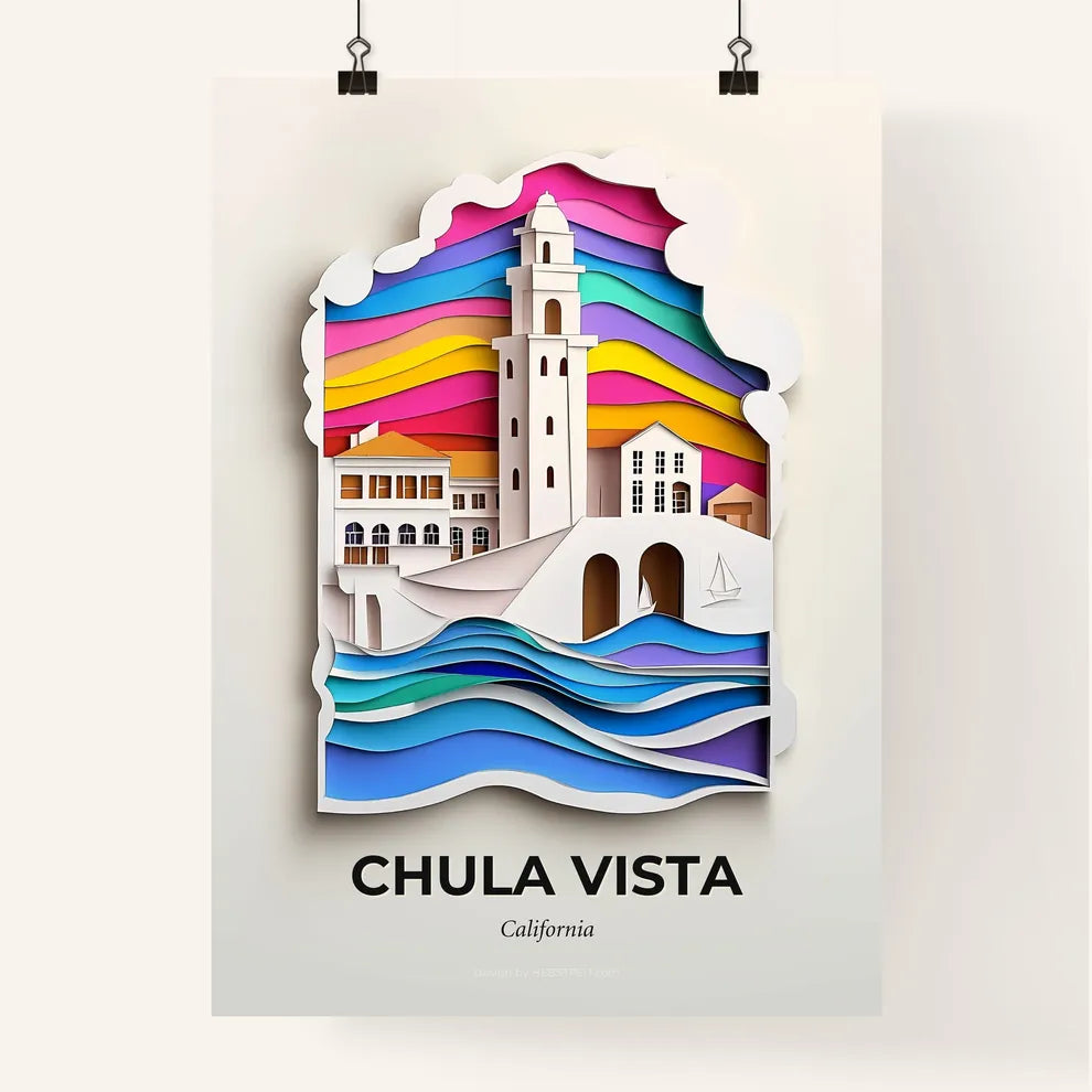 Vivid Chula Vista, California, Colorful Poster
