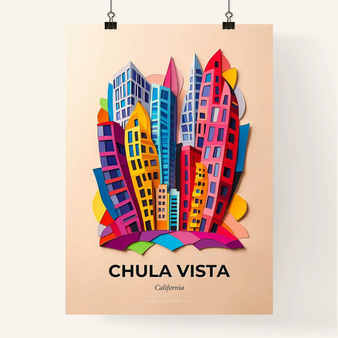 Vivid Chula Vista, California, Colorful Poster