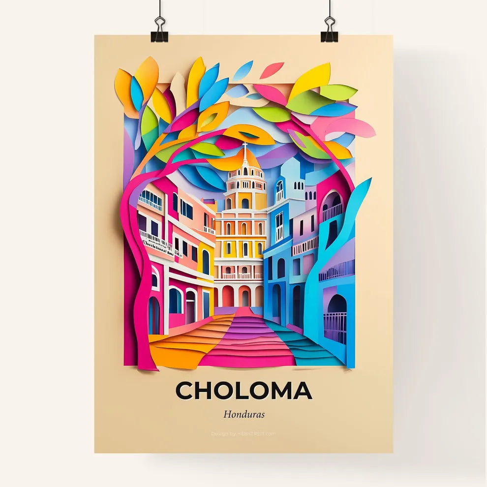 Vivid Choloma, Honduras, Colorful Poster