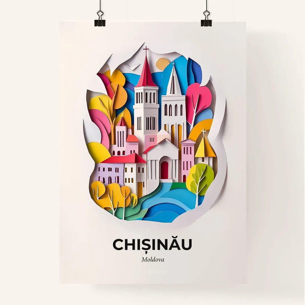 Vivid Chișinău, Moldova, Colorful Poster
