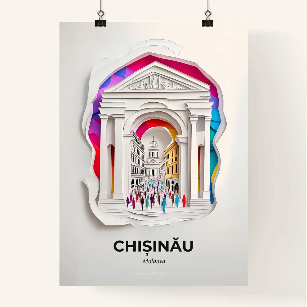 Vivid Chișinău, Moldova, Colorful Poster