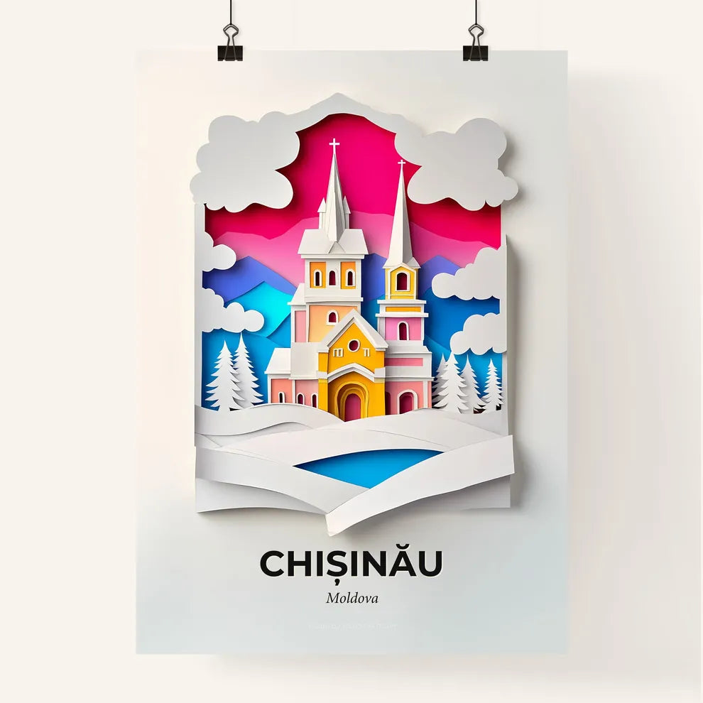 Vivid Chișinău, Moldova, Colorful Poster