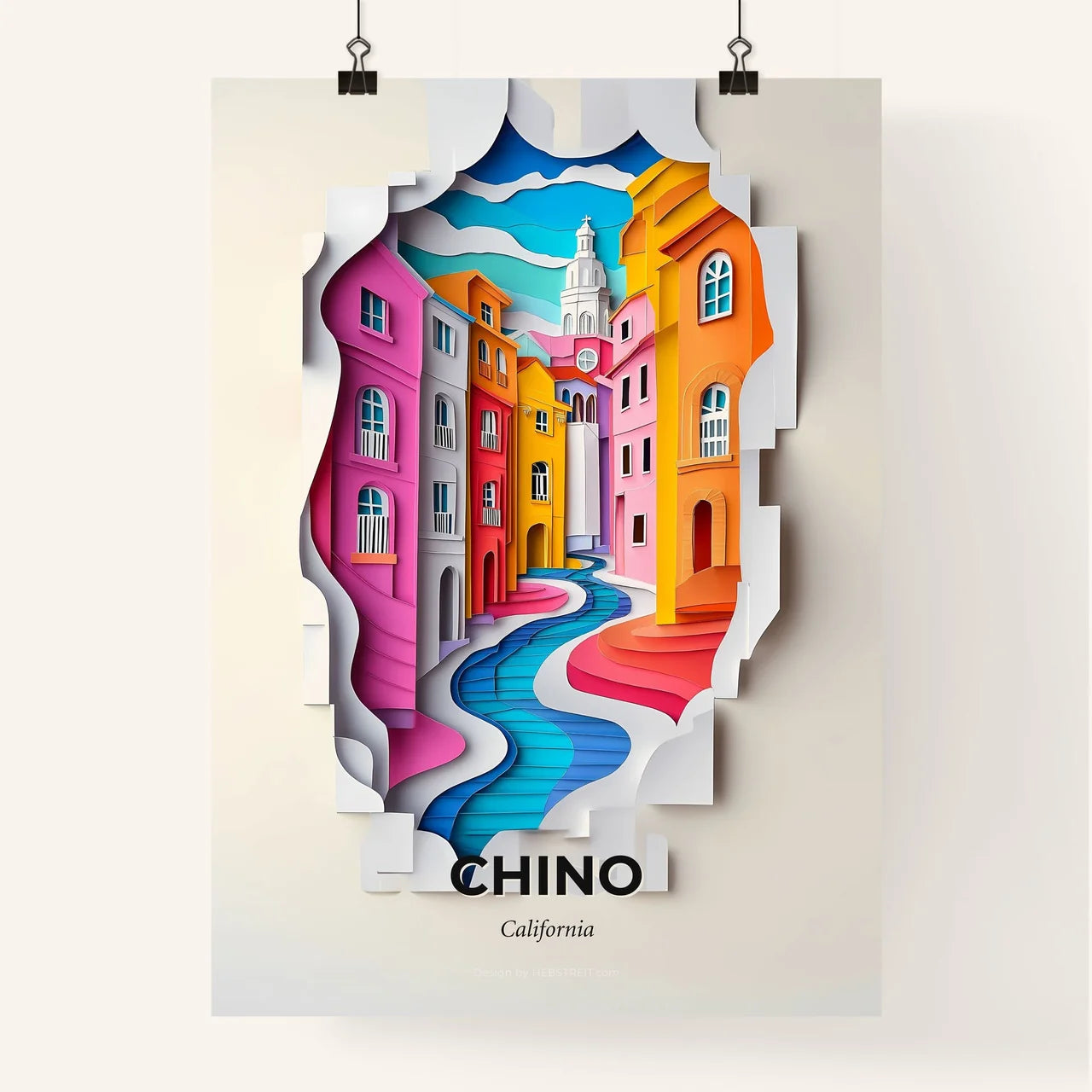 Vivid Chino, California, Colorful Poster