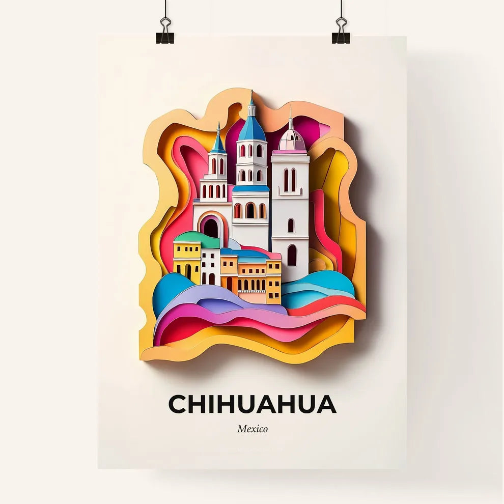 Vivid Chihuahua, Mexico, Colorful Poster