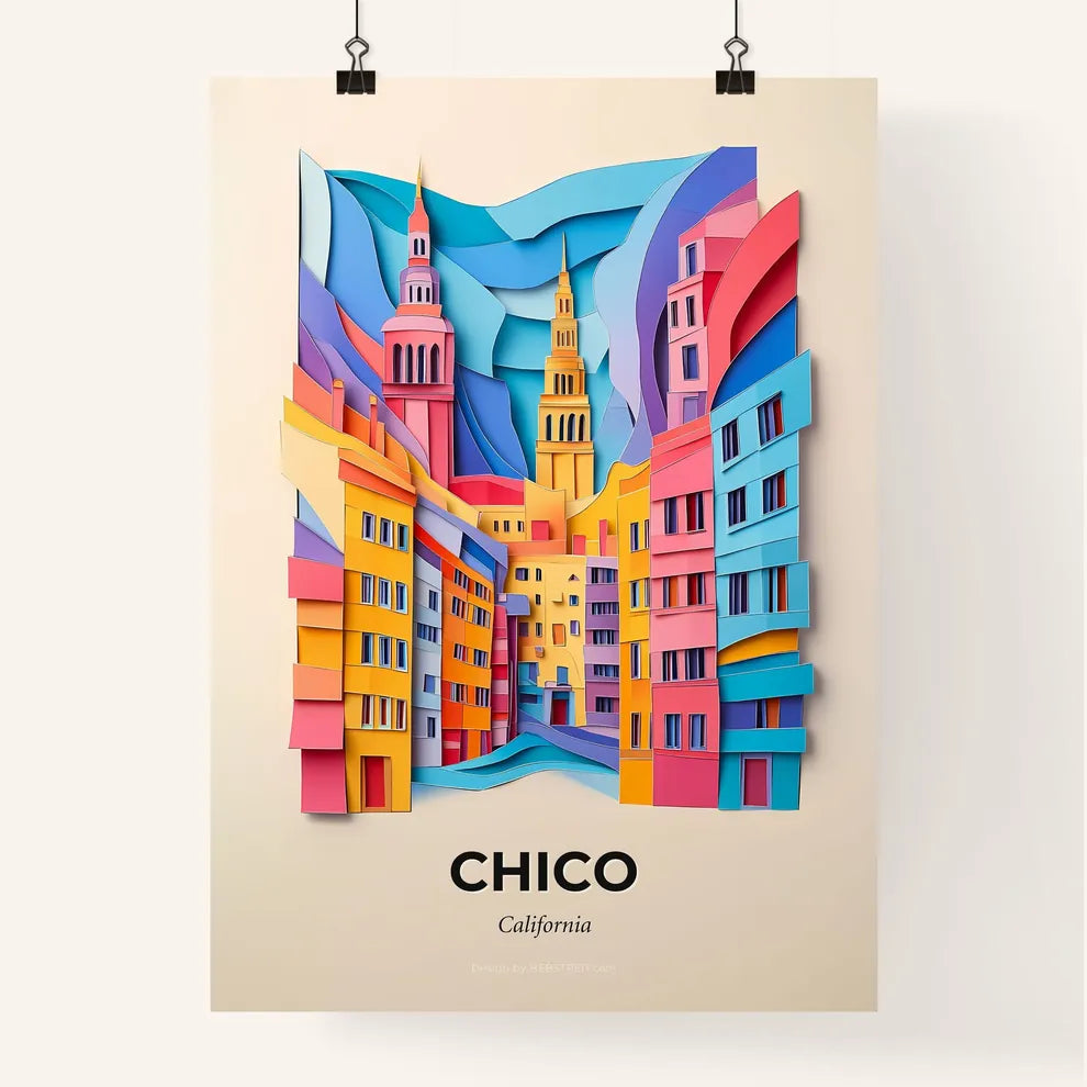 Vivid Chico, California, Colorful Poster