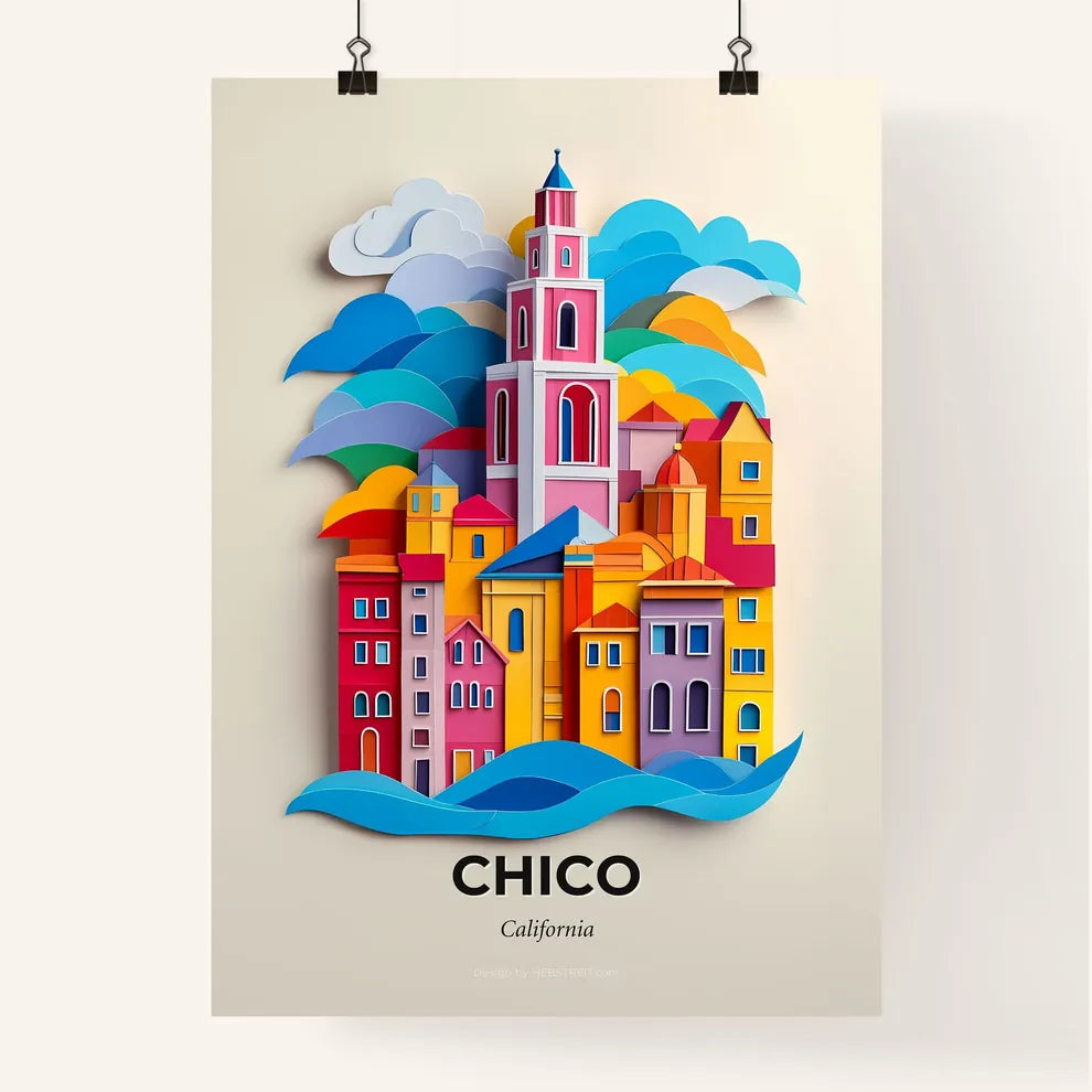 Vivid Chico, California, Colorful Poster