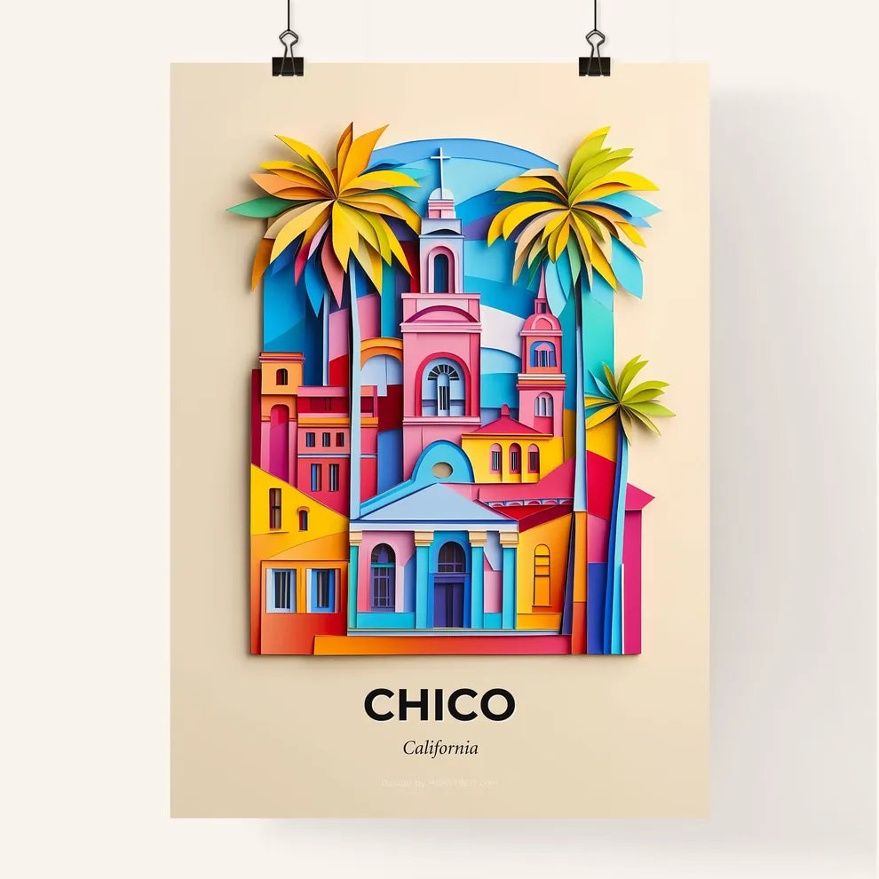 Vivid Chico, California, Colorful Poster