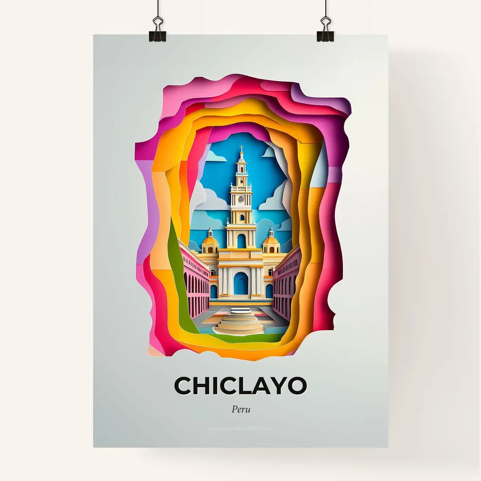 Vivid Chiclayo, Peru, Colorful Poster