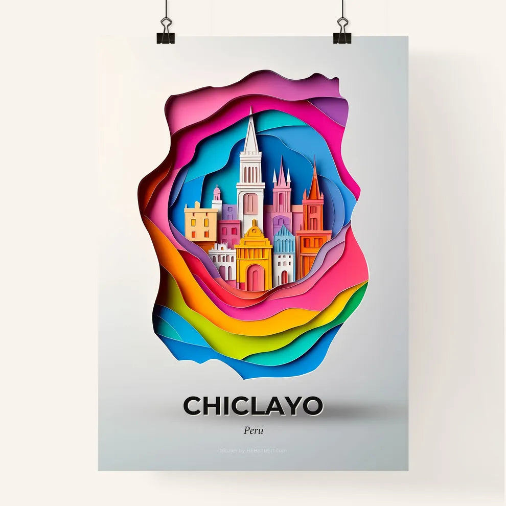 Vivid Chiclayo, Peru, Colorful Poster