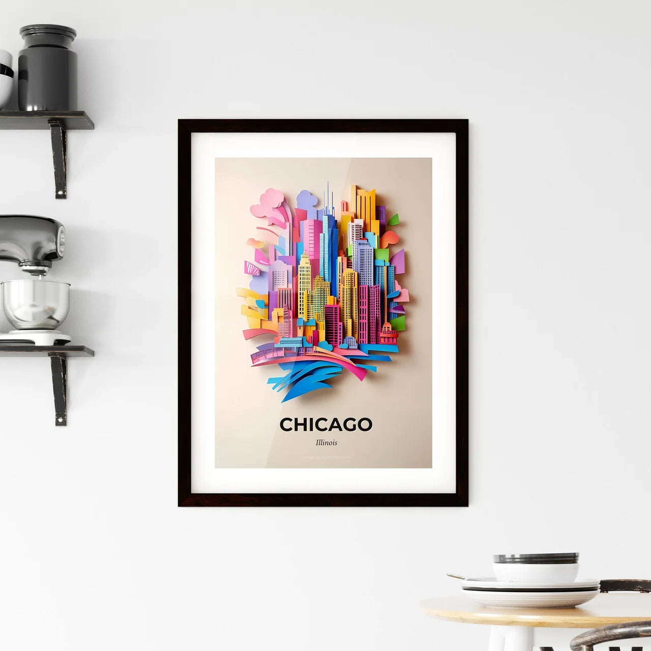 Vivid Chicago, Illinois, Framed Wall Art