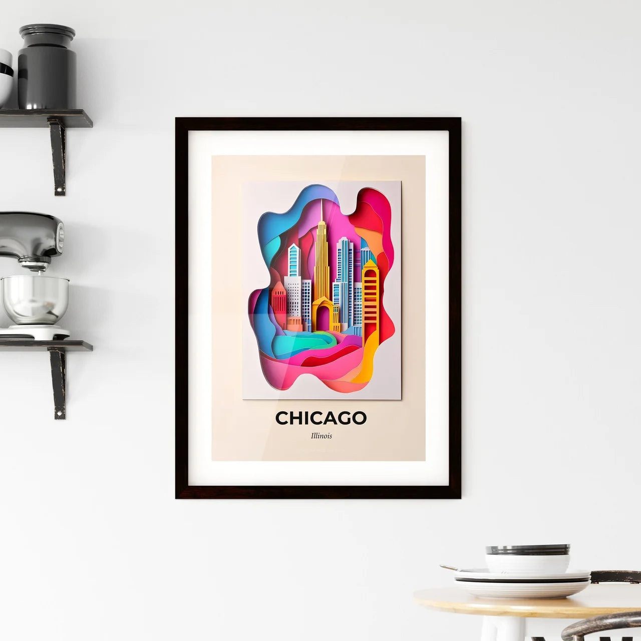 Vivid Chicago, Illinois, Framed Wall Art