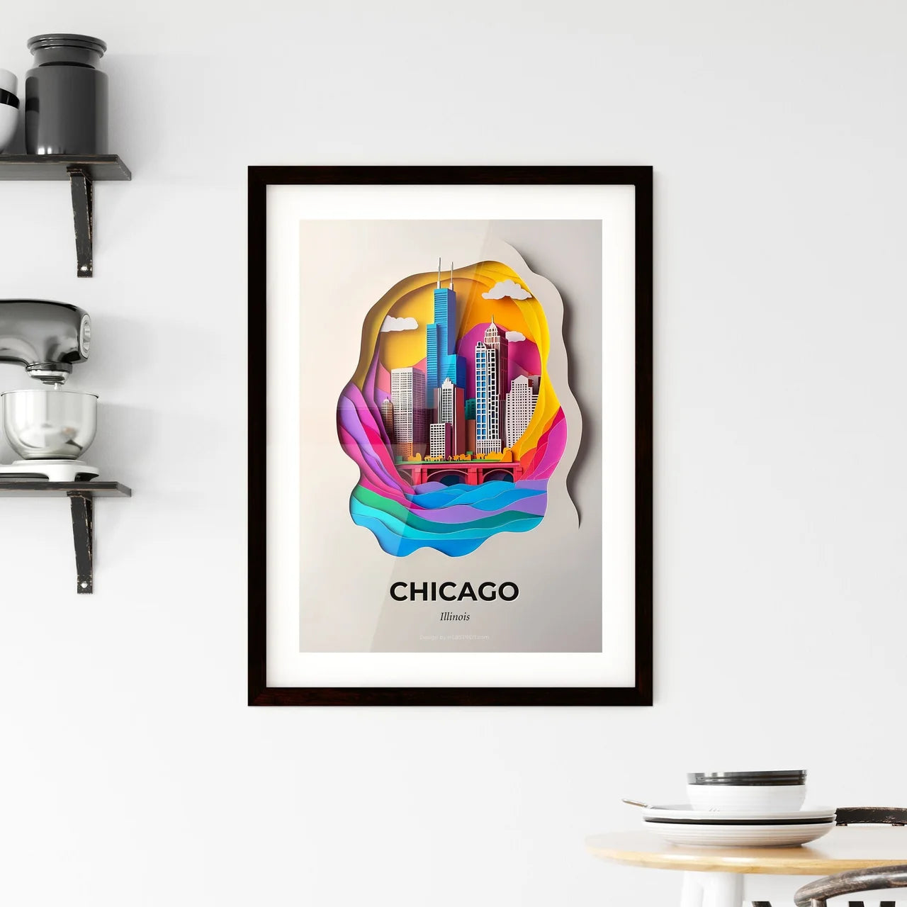 Vivid Chicago, Illinois, Framed Wall Art