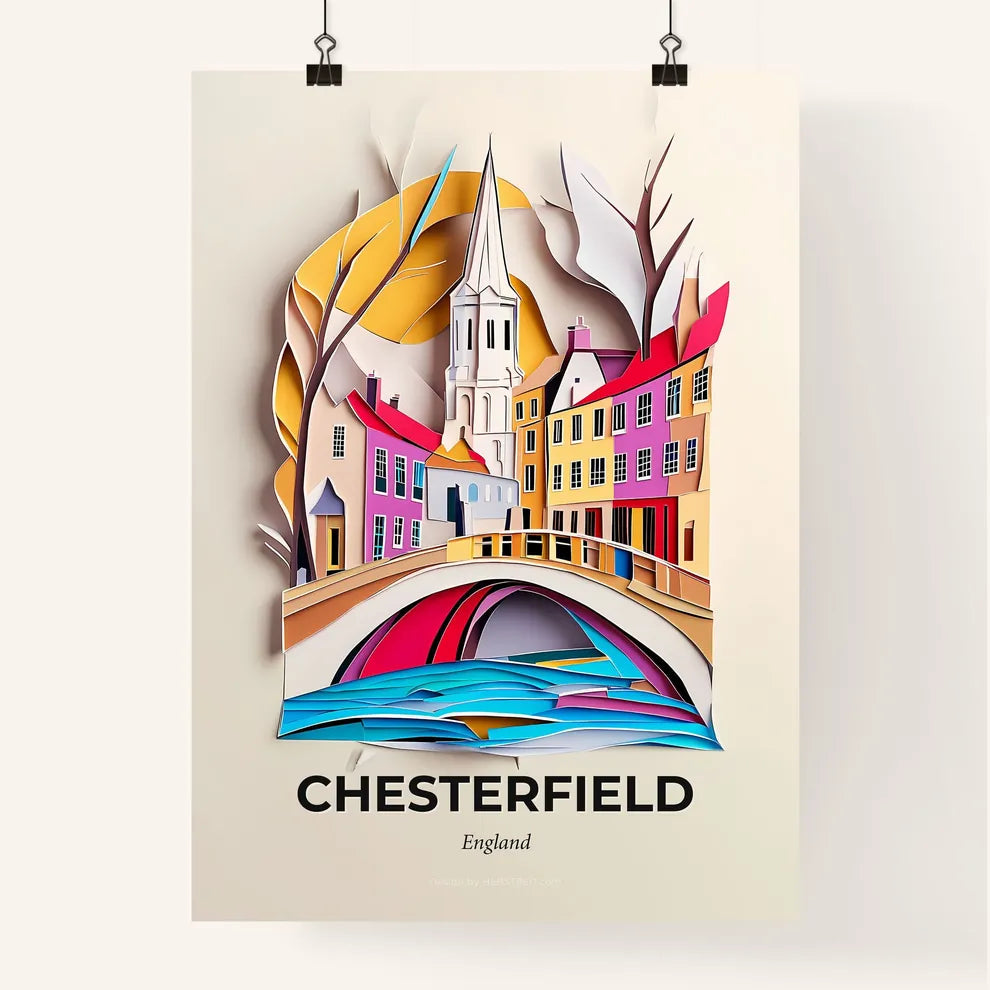 Vivid Chesterfield, England, Colorful Poster