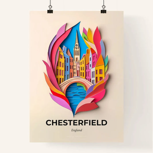 Vivid Chesterfield, England, Colorful Poster