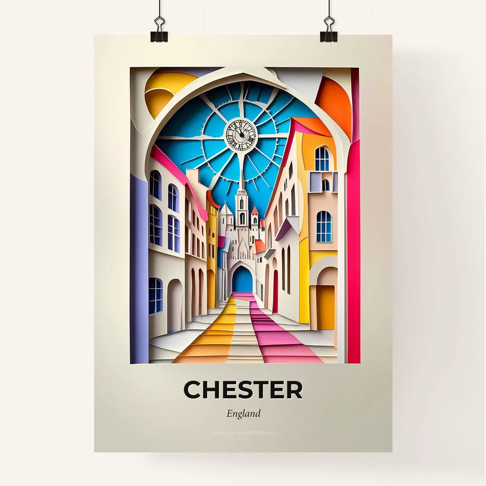 Vivid Chester, England, Colorful Poster