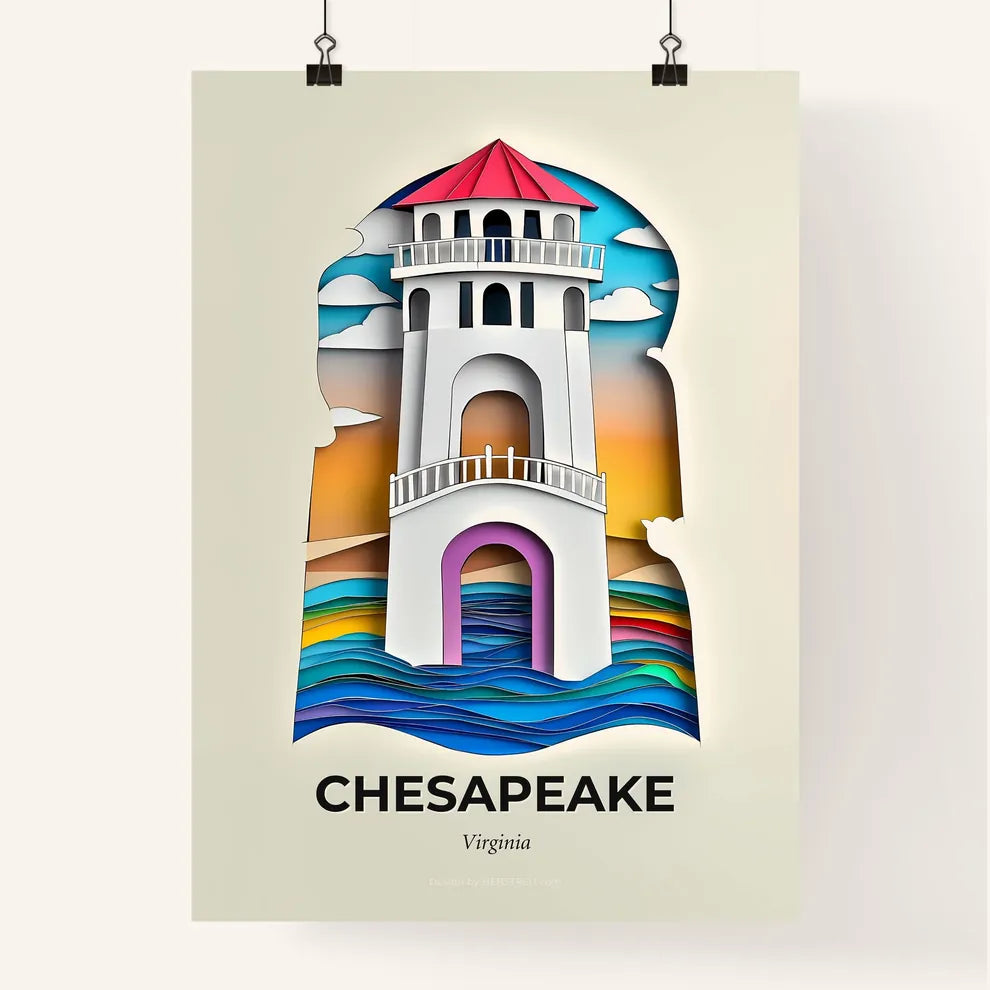 Vivid Chesapeake, Virginia, Colorful Poster