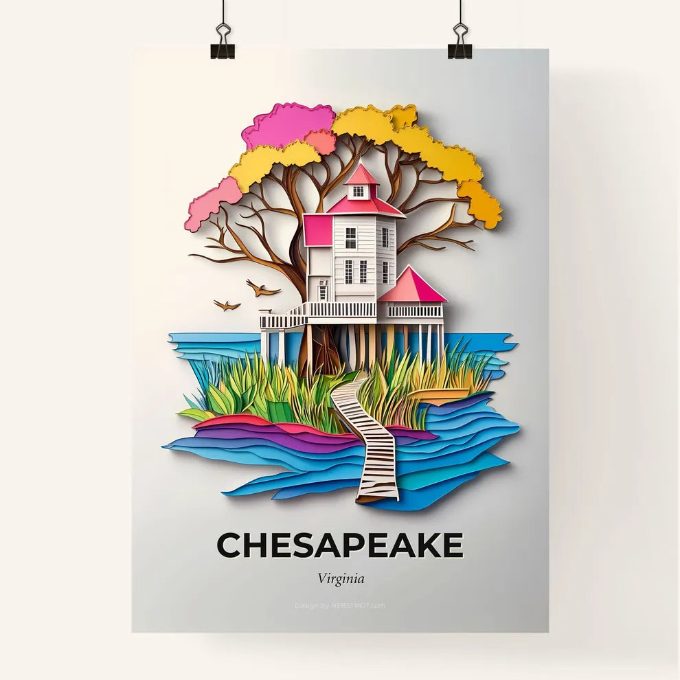 Vivid Chesapeake, Virginia, Colorful Poster