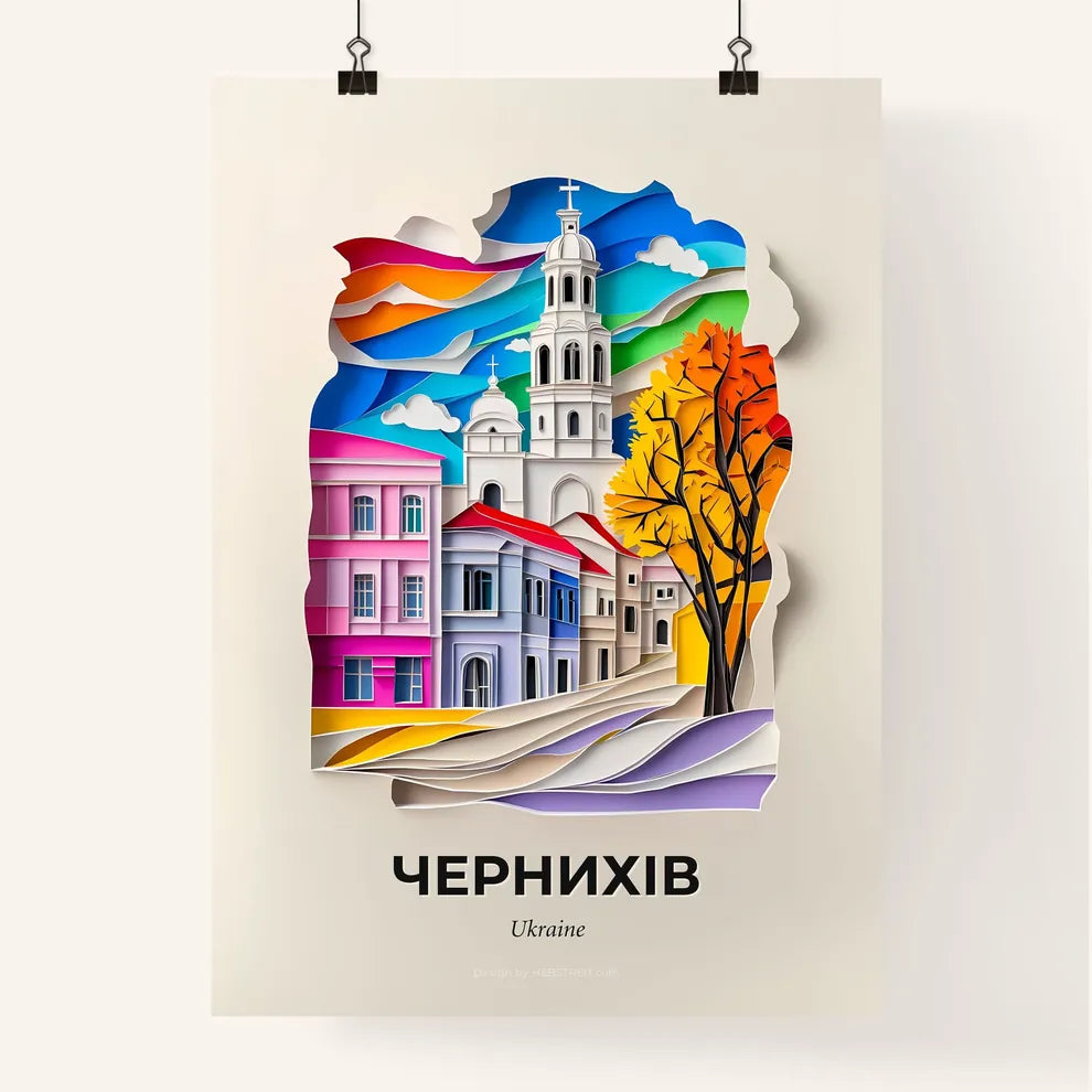 Vivid Chernihiv, Ukraine, Colorful Poster