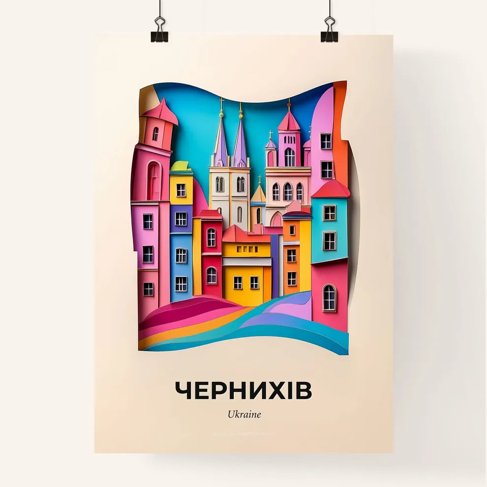 Vivid Chernihiv, Ukraine, Colorful Poster