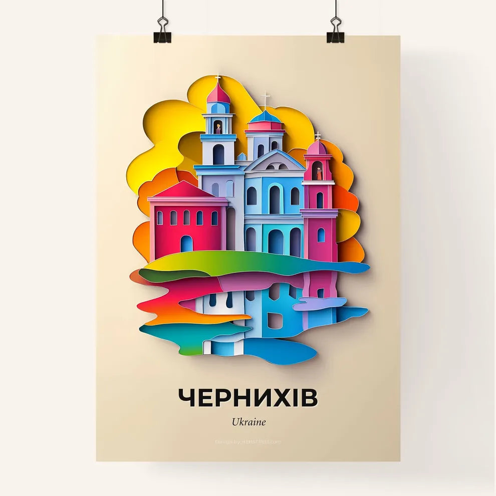 Vivid Chernihiv, Ukraine, Colorful Poster