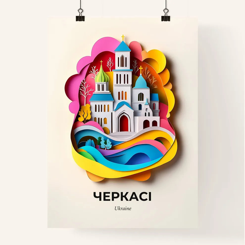 Vivid Cherkasy, Ukraine, Colorful Poster