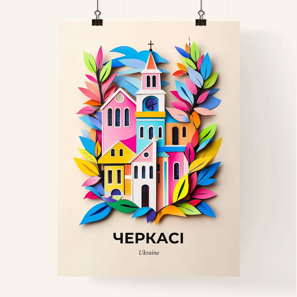 Vivid Cherkasy, Ukraine, Colorful Poster