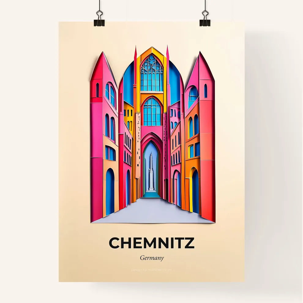Vivid Chemnitz, Germany, Colorful Poster