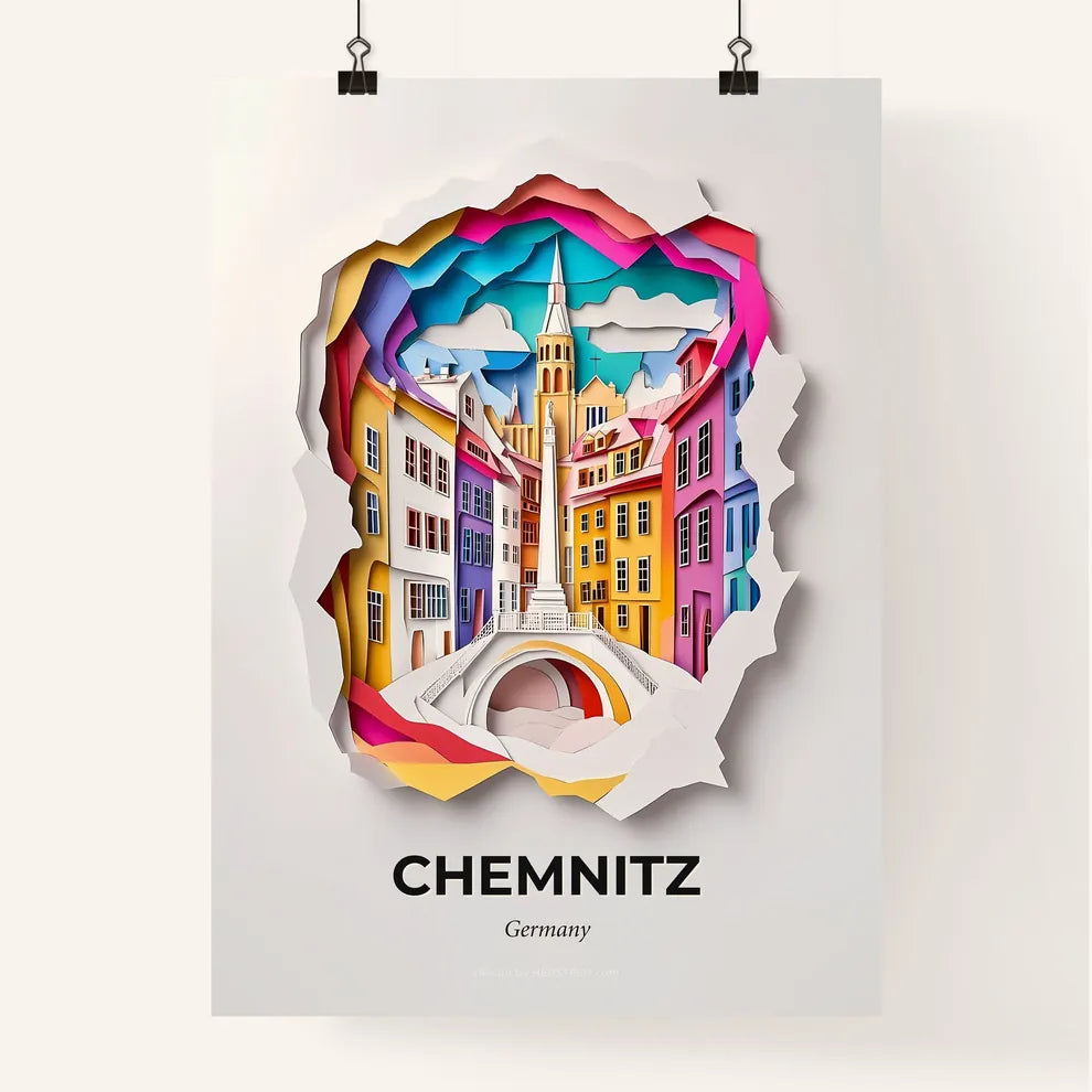 Vivid Chemnitz, Germany, Colorful Poster