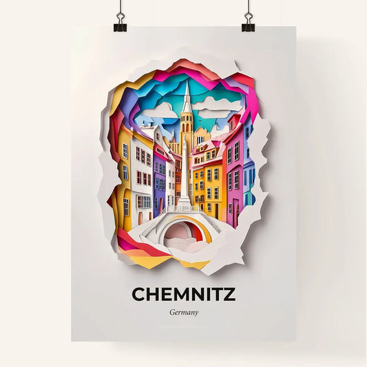 Vivid Chemnitz, Germany, Colorful Poster