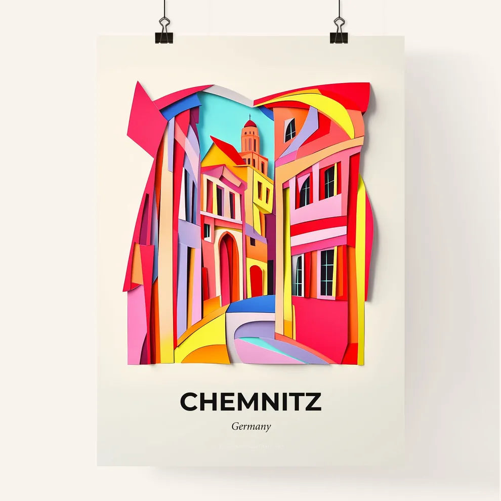 Vivid Chemnitz, Germany, Colorful Poster