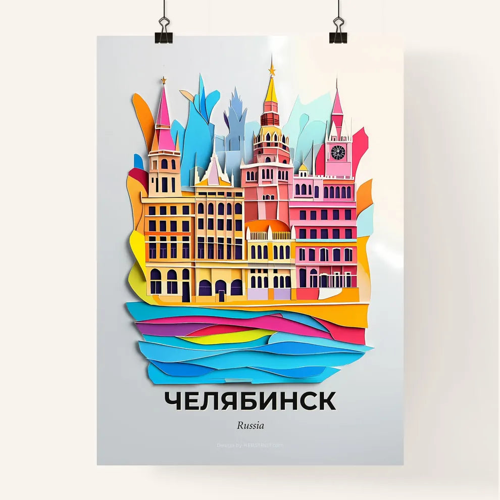 Vivid Chelyabinsk, Russia, Colorful Poster