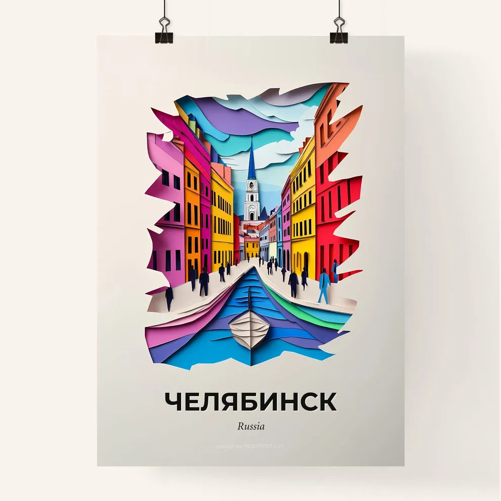 Vivid Chelyabinsk, Russia, Colorful Poster