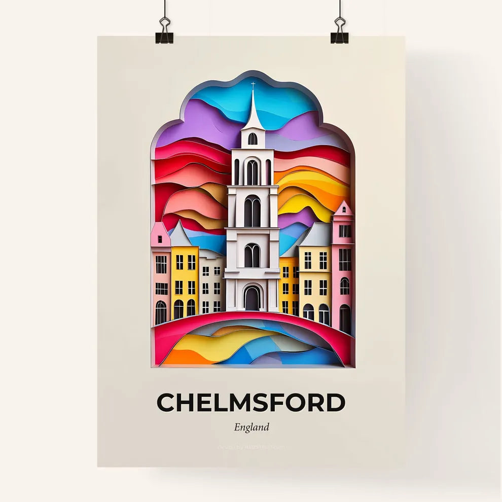 Vivid Chelmsford, England, Colorful Poster