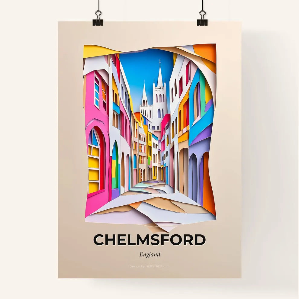 Vivid Chelmsford, England, Colorful Poster