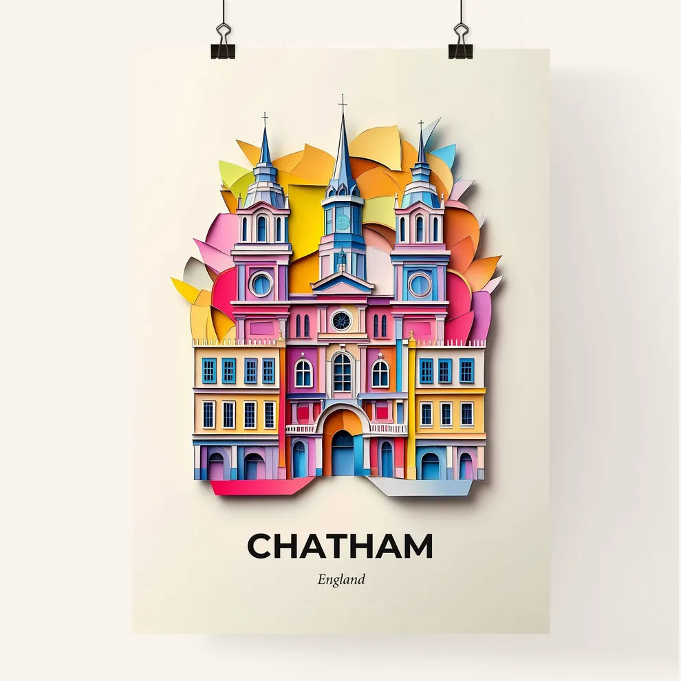 Vivid Chatham, England, Colorful Poster