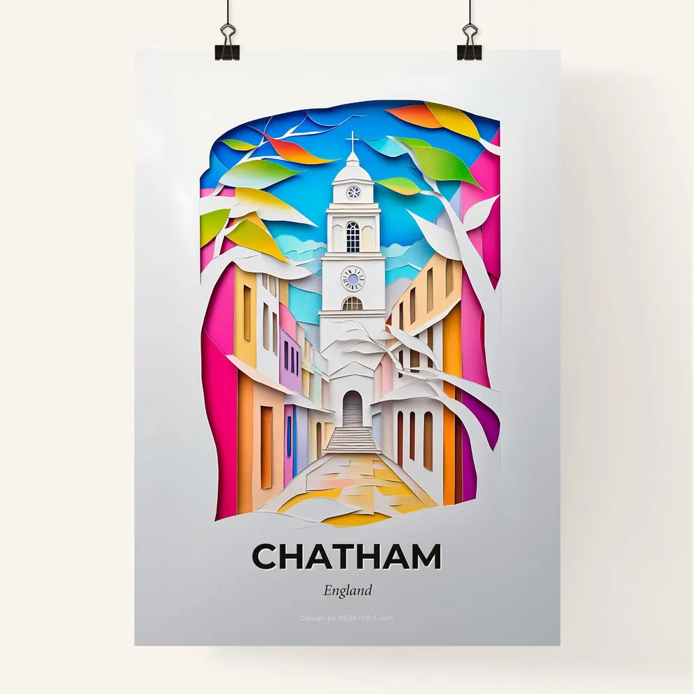 Vivid Chatham, England, Colorful Poster