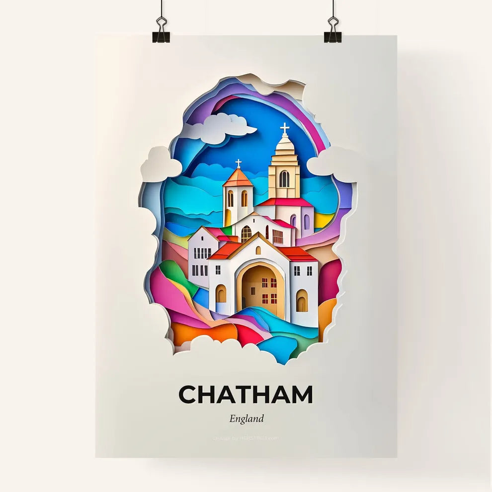 Vivid Chatham, England, Colorful Poster
