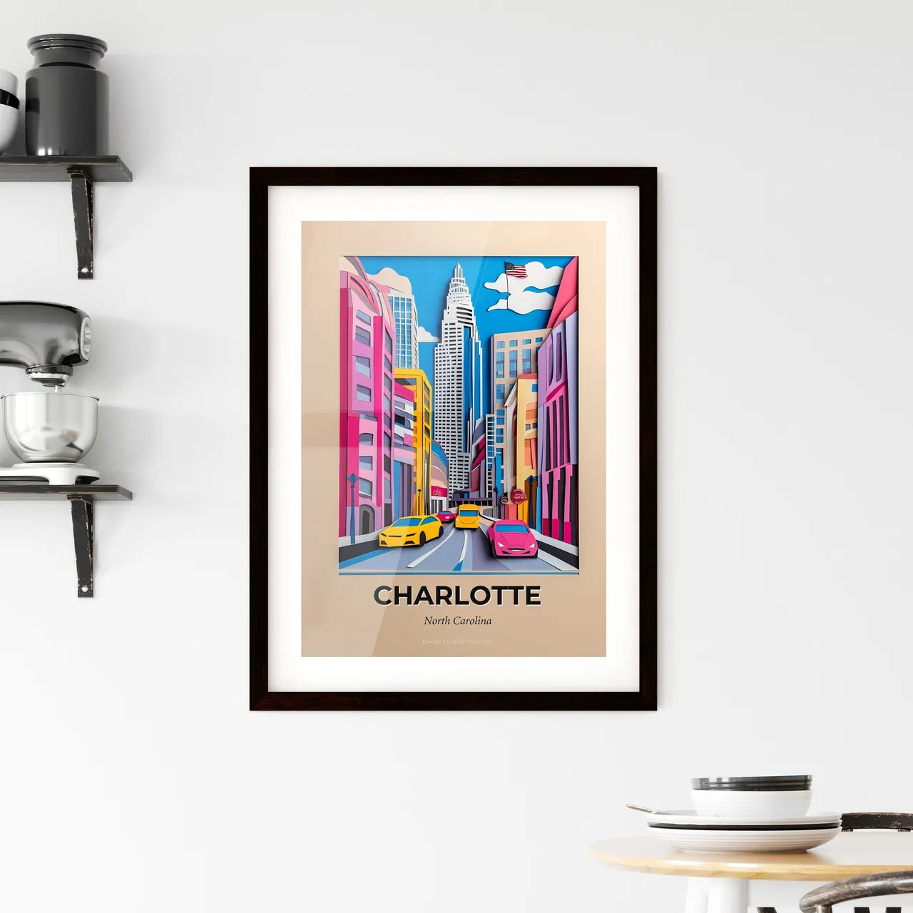 Vivid Charlotte, North Carolina, Framed Wall Art