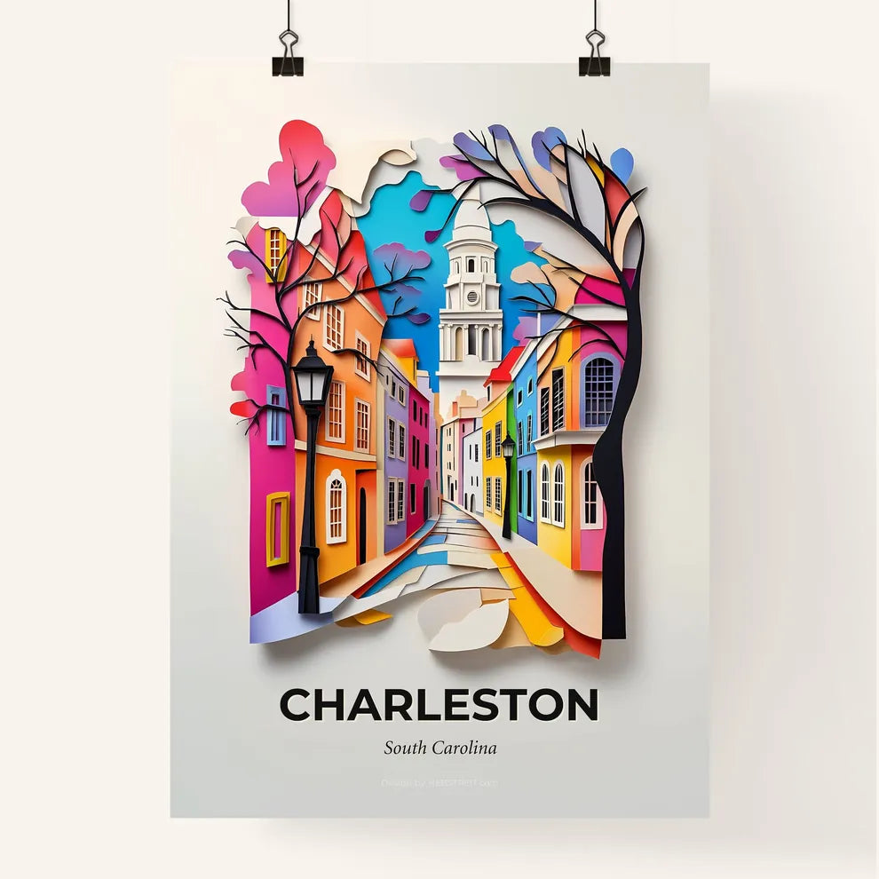Vivid Charleston, South Carolina, Colorful Poster