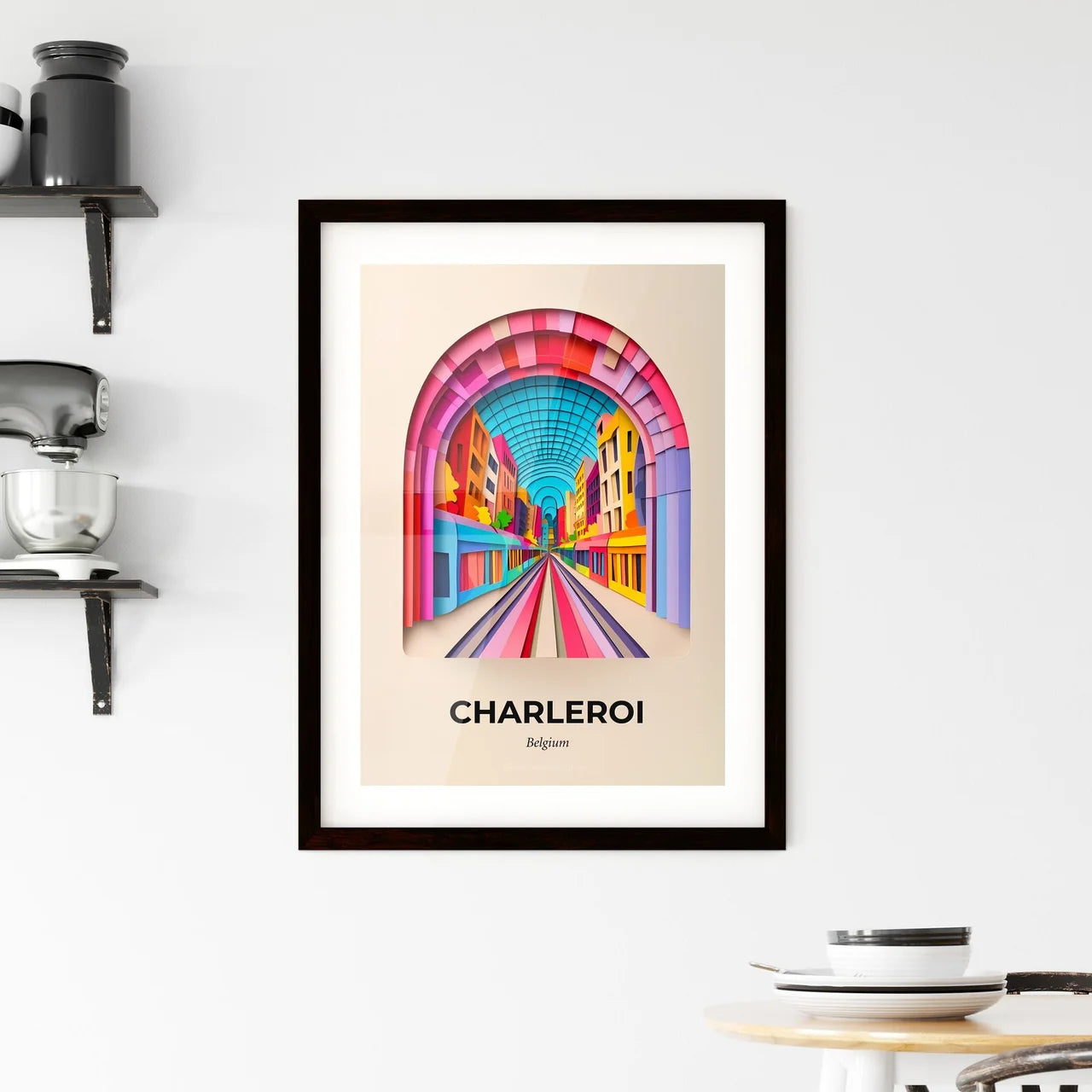 Vivid Charleroi, Belgium, Framed Wall Art