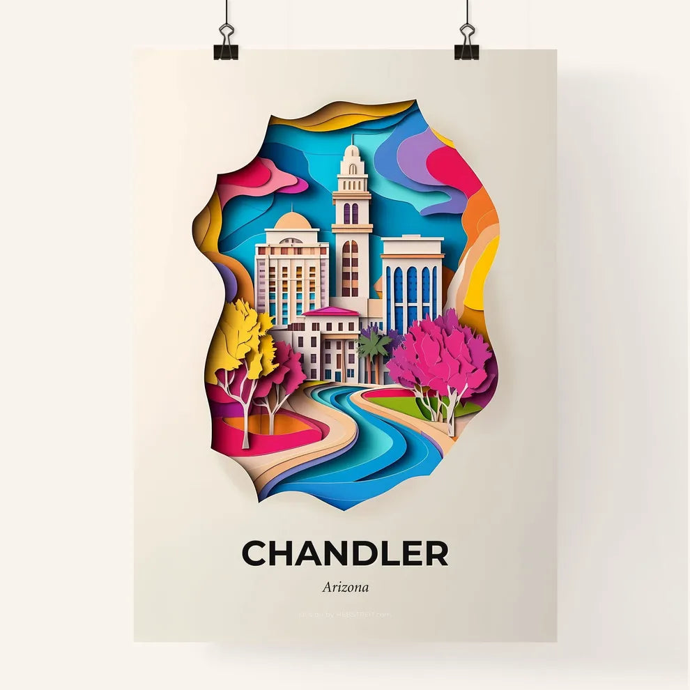 Vivid Chandler, Arizona, Colorful Poster
