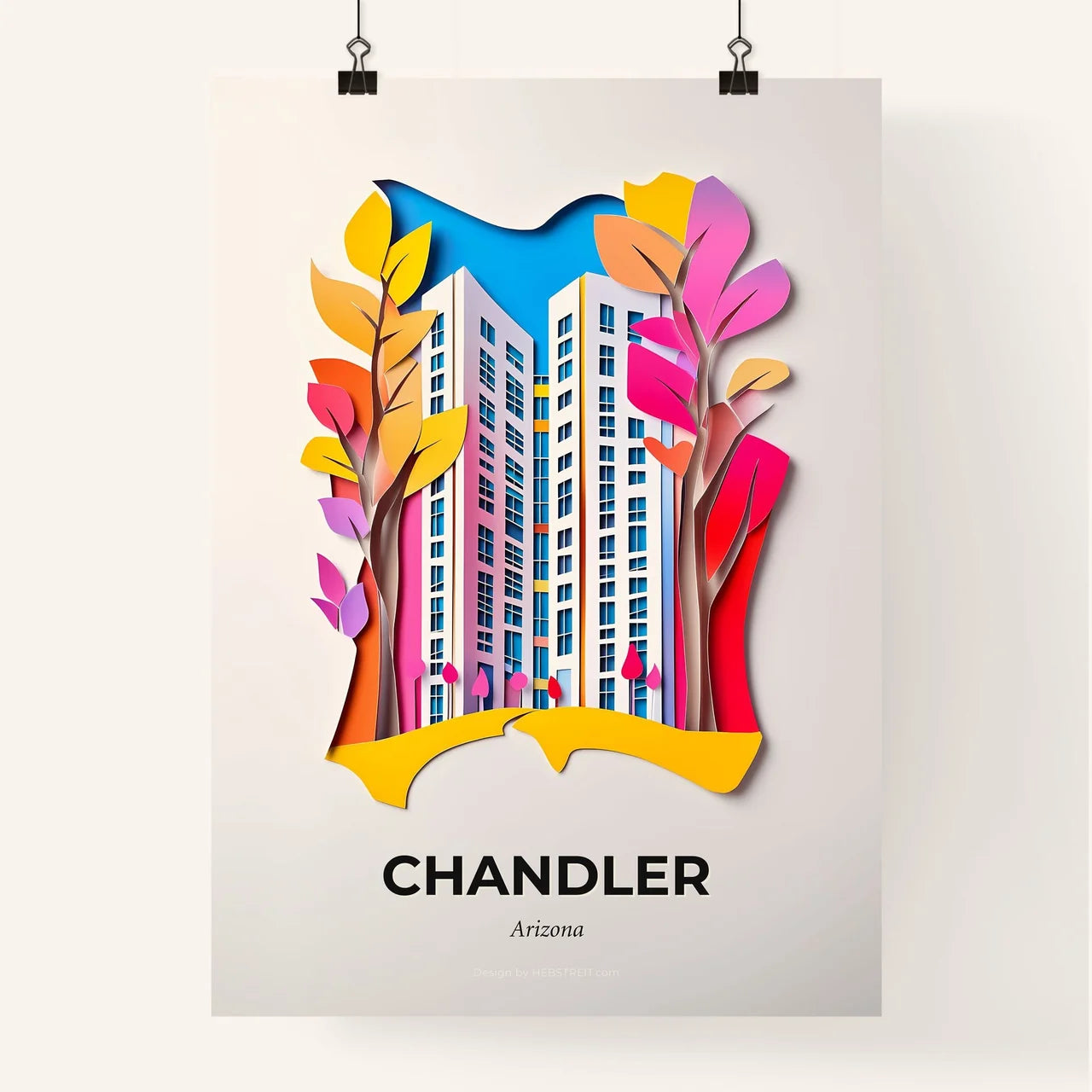 Vivid Chandler, Arizona, Colorful Poster