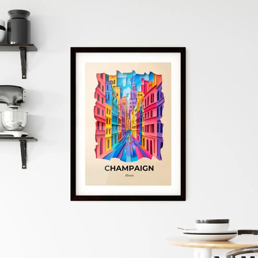 Vivid Champaign, Illinois, Framed Wall Art