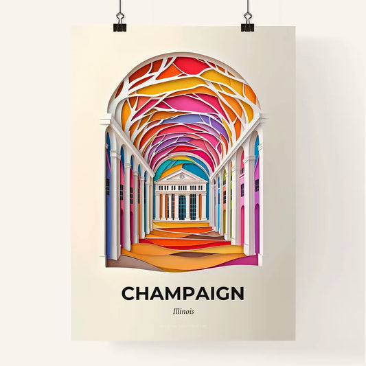 Vivid Champaign, Illinois, Colorful Poster