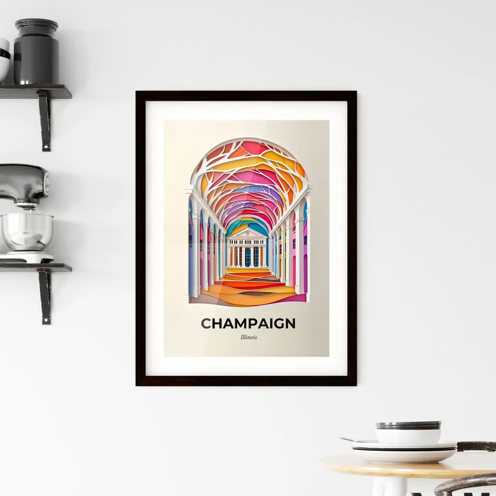 Vivid Champaign, Illinois, Framed Wall Art