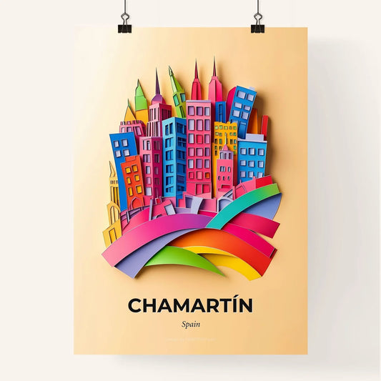 Vivid Chamartín, Spain, Colorful Poster