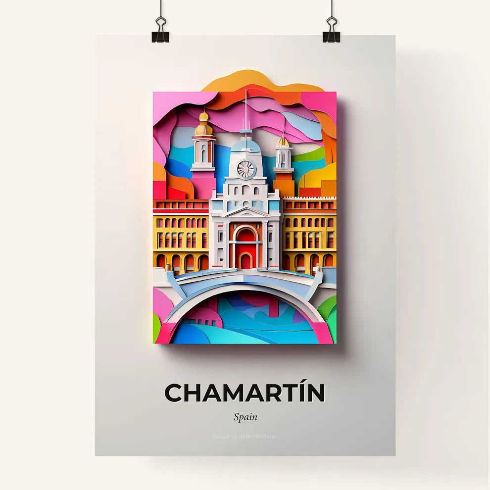 Vivid Chamartín, Spain, Colorful Poster